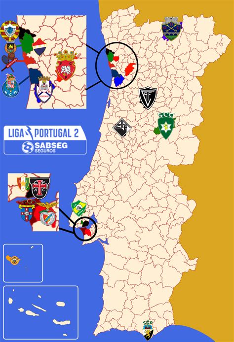 map of liga portugal sabseg teams 22/23